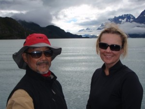 Way behind us at the horizon is the Glaciar Grey (Grey Glacier).